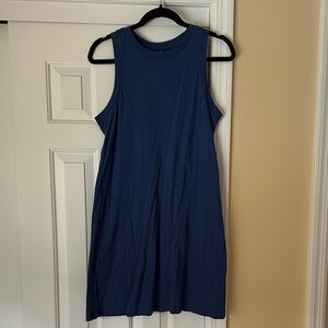 Sleeveless Navy Blue Dress